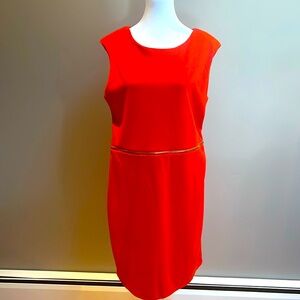 Orange Dress with Zippers